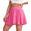 imageG4Free Wrapped Front Pleated Tennis Skirts for Women High Waisted A Line Golf Skorts Soft Athletic Inner Shorts with PocketsRose Pink