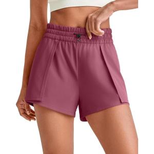 imageG4Free 2 in 1 Flowy Athletic Running Shorts for Women Mid Rise Quick Dry Workout Summer Shorts for Tennis with LinerDark Burgundy