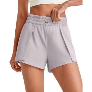 imageG4Free 2 in 1 Flowy Athletic Running Shorts for Women Mid Rise Quick Dry Workout Summer Shorts for Tennis with LinerGrey