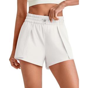 imageG4Free 2 in 1 Flowy Athletic Running Shorts for Women Mid Rise Quick Dry Workout Summer Shorts for Tennis with LinerWhite