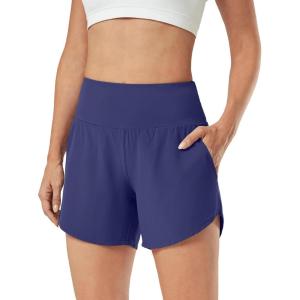 imageG4Free Athletic Shorts for Women Lightweight Running Shorts with Pockets 5quot Quick Dry Workout Shorts for Gym ExerciseNavy