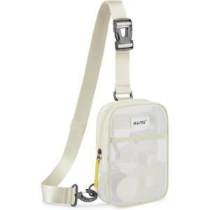imageG4Free Clear Fanny pack Mesh Sling bag Transparent Bag With Adjustable Strap Purse For Travel Festivals Sports PartyIvory
