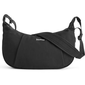 imageG4Free Crossbody Bag for Women Casual Hobo Bag Lightweight Shoulder Handbag Fashionable Nylon Crescent PurseBlack