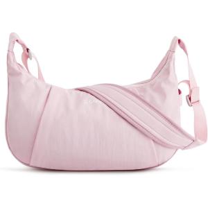 imageG4Free Crossbody Bag for Women Casual Hobo Bag Lightweight Shoulder Handbag Fashionable Nylon Crescent PursePink