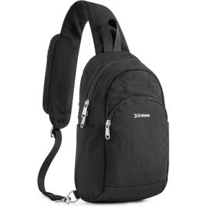 imageG4Free Crossbody Bag for Women Casual Sling Backpack Fashionable Shoulder Chest Fanny Packs BeigeBlack
