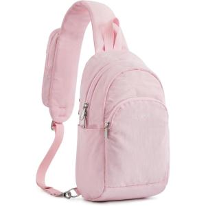 imageG4Free Crossbody Bag for Women Casual Sling Backpack Fashionable Shoulder Chest Fanny Packs BeigePink