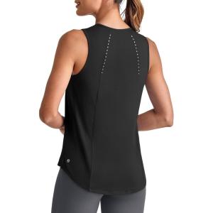 imageG4Free Lightweight Workout Tank Tops for Women High Neck Athletic Long Tanks Sleeveless Summer Running Gym ShirtsBlack