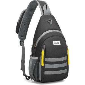 imageG4Free Sling Bag RFID Blocking Crossbody Backpack Travel Chest Bag Hiking Daypack for Women Men Outdoor SportsBlack
