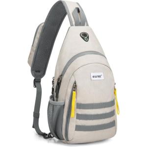 imageG4Free Sling Bag RFID Blocking Crossbody Backpack Travel Chest Bag Hiking Daypack for Women Men Outdoor SportsIvory