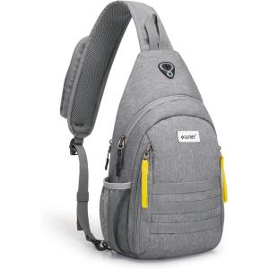 imageG4Free Sling Bag RFID Blocking Crossbody Backpack Travel Chest Bag Hiking Daypack for Women Men Outdoor SportsLight Grey