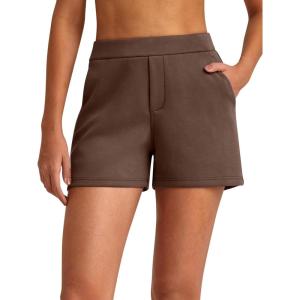 imageG4Free Smoofit Modal Soft Casual Shorts for Women 4quot High Waisted Sweat Shorts Summer Lounge Shorts with PocketsDark Coffee