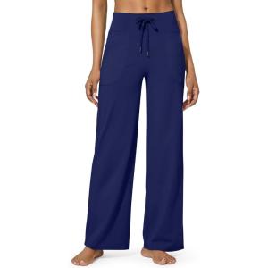 imageG4Free Wide Leg Pants for Women Yoga Pants High Waist Sweatpants with Pockets Stretch Lounge Pants Comfy WorkoutRoyal Blue