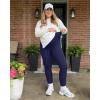 imageG4Free BareFeel Maternity Leggings with Pockets Over The Belly Stretchy Workout Yoga Pregnancy PantsRoyal Blue