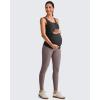 imageG4Free BareFeel Maternity Leggings with Pockets Over The Belly Stretchy Workout Yoga Pregnancy PantsTaupe