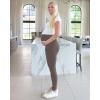 imageG4Free BareFeel Maternity Leggings with Pockets Over The Belly Stretchy Workout Yoga Pregnancy PantsTaupe