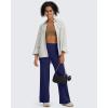 imageG4Free Barefeel Wide Leg Pants for Women High Waisted Loose Casual Dress Work Yoga Pants 29quot31quot33quotRoyal Blue