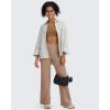 imageG4Free Barefeel Wide Leg Pants for Women High Waisted Loose Casual Dress Work Yoga Pants 29quot31quot33quotToffee