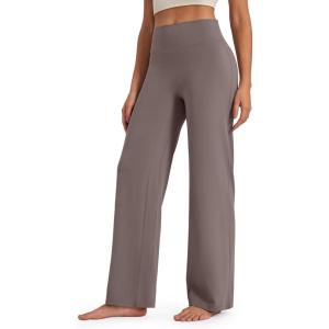 imageG4Free Barefeel Wide Leg Pants for Women High Waisted Loose Casual Dress Work Yoga Pants 29quot31quot33quotTaupe