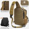 imageG4Free Tactical Backpack Military Sling Shoulder Bag Molle Pack for Every Day CarryBlackKhaki