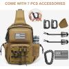 imageG4Free Tactical Backpack Military Sling Shoulder Bag Molle Pack for Every Day CarryBlackKhaki