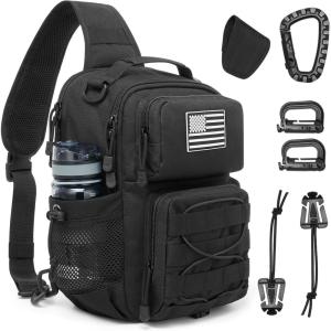 imageG4Free Tactical Backpack Military Sling Shoulder Bag Molle Pack for Every Day CarryBlackBlack