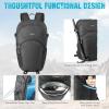 imageG4Free Hiking Backpack with Thickened Back Panel Packable 25L Lightweight Foldable Travel Daypack for Men WomenBlackBlack