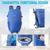 imageG4Free Hiking Backpack with Thickened Back Panel Packable 25L Lightweight Foldable Travel Daypack for Men WomenBlackBlue