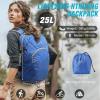 imageG4Free Hiking Backpack with Thickened Back Panel Packable 25L Lightweight Foldable Travel Daypack for Men WomenBlackBlue