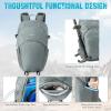 imageG4Free Hiking Backpack with Thickened Back Panel Packable 25L Lightweight Foldable Travel Daypack for Men WomenBlackGrey