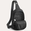 imageG4Free Sling Bag for Women Casual Quilted Puffer Crossbody Purse Lightweight Fanny Packs for Daily Travel WorkBlackBlack