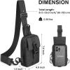imageG4Free Waterproof Mini Crossbody Sling Bag Small Chest Fanny Pack for Men Lightweight Travel Sports Purse BlackBlack