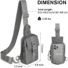 imageG4Free Waterproof Mini Crossbody Sling Bag Small Chest Fanny Pack for Men Lightweight Travel Sports Purse BlackGrey