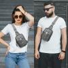 imageG4Free Waterproof Mini Crossbody Sling Bag Small Chest Fanny Pack for Men Lightweight Travel Sports Purse BlackGrey