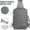 imageG4Free Waterproof Mini Crossbody Sling Bag Small Chest Fanny Pack for Men Lightweight Travel Sports Purse BlackGrey