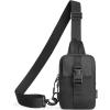 imageG4Free Waterproof Mini Crossbody Sling Bag Small Chest Fanny Pack for Men Lightweight Travel Sports Purse BlackBlack