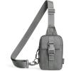 imageG4Free Waterproof Mini Crossbody Sling Bag Small Chest Fanny Pack for Men Lightweight Travel Sports Purse BlackGrey