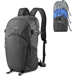 imageG4Free Hiking Backpack with Thickened Back Panel Packable 25L Lightweight Foldable Travel Daypack for Men WomenBlackBlack
