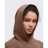 imageG4Free Smoofit Modal Soft Womens Fashion Hoodies Casual Pullover Long Sleeve Sweatshirts with Kangaroo PocketDark Coffee
