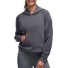 imageG4Free Smoofit Modal Soft Womens Fashion Hoodies Casual Pullover Long Sleeve Sweatshirts with Kangaroo PocketDark Gray
