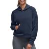 imageG4Free Smoofit Modal Soft Womens Fashion Hoodies Casual Pullover Long Sleeve Sweatshirts with Kangaroo PocketDark Navy