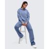 imageG4Free Smoofit Modal Soft Womens Fashion Hoodies Casual Pullover Long Sleeve Sweatshirts with Kangaroo PocketDenim Blue