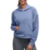 imageG4Free Smoofit Modal Soft Womens Fashion Hoodies Casual Pullover Long Sleeve Sweatshirts with Kangaroo PocketDenim Blue