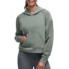 imageG4Free Smoofit Modal Soft Womens Fashion Hoodies Casual Pullover Long Sleeve Sweatshirts with Kangaroo PocketGray Sage