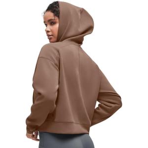 imageG4Free Smoofit Modal Soft Womens Fashion Hoodies Casual Pullover Long Sleeve Sweatshirts with Kangaroo PocketDark Coffee