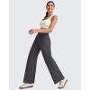 imageG4Free 255275295 Wide Leg Pants for Women 78 Length Yoga Dress Pants High Waist Stretch with Pockets Casual WorkDark Grey