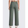 imageG4Free 255275295 Wide Leg Pants for Women 78 Length Yoga Dress Pants High Waist Stretch with Pockets Casual WorkGrey Sage
