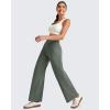 imageG4Free 255275295 Wide Leg Pants for Women 78 Length Yoga Dress Pants High Waist Stretch with Pockets Casual WorkGrey Sage
