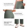 imageG4Free 255275295 Wide Leg Pants for Women 78 Length Yoga Dress Pants High Waist Stretch with Pockets Casual WorkGrey Sage
