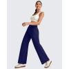 imageG4Free 255275295 Wide Leg Pants for Women 78 Length Yoga Dress Pants High Waist Stretch with Pockets Casual WorkRoyal Blue