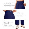 imageG4Free 255275295 Wide Leg Pants for Women 78 Length Yoga Dress Pants High Waist Stretch with Pockets Casual WorkRoyal Blue